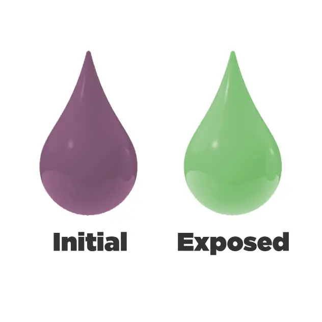 Indicator inks for steam